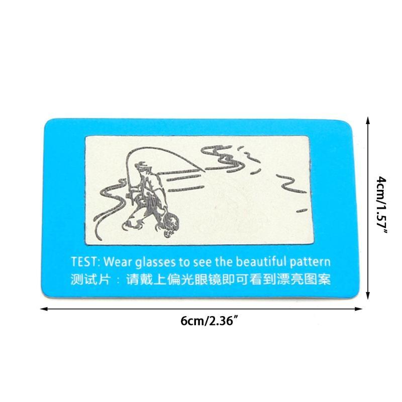 Новые прочные поляризационные солнцезащитные очки с оттенками линз, тестер для очков, тестовая карта, забавная проверка