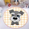 Cartoon Dog Round Carpet Living Room Circle Floor Mat Non Slip Bedroom Bathroom Doormat Washable Home Hallway Area Decor Rug