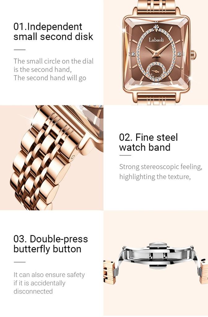 Золотые квадратные часы с бриллиантами, водонепроницаемые, простые, стильные, повседневные, деловые, брендовые, из нержавеющей стали, небольшие, роскошные, синие, подарочные, для женщин, женские