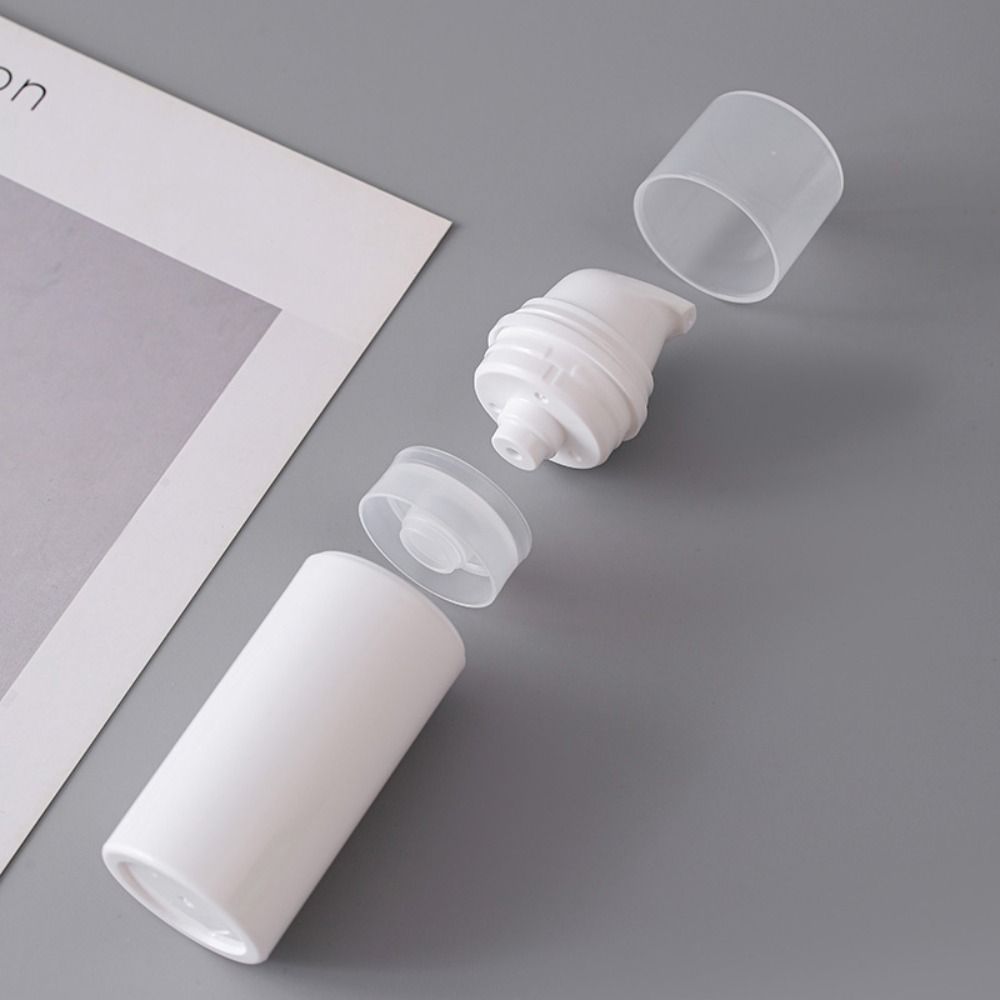 Безвоздушный насос Безвоздушная бутылка Белый Пустой контейнер для лосьона Бутылка для жидкости Лосьон Крем Жидкость