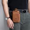 Men Vintage Leather Belt Bag Travel Cell Phone Purse Wallet Waist Bag Fanny Pack
