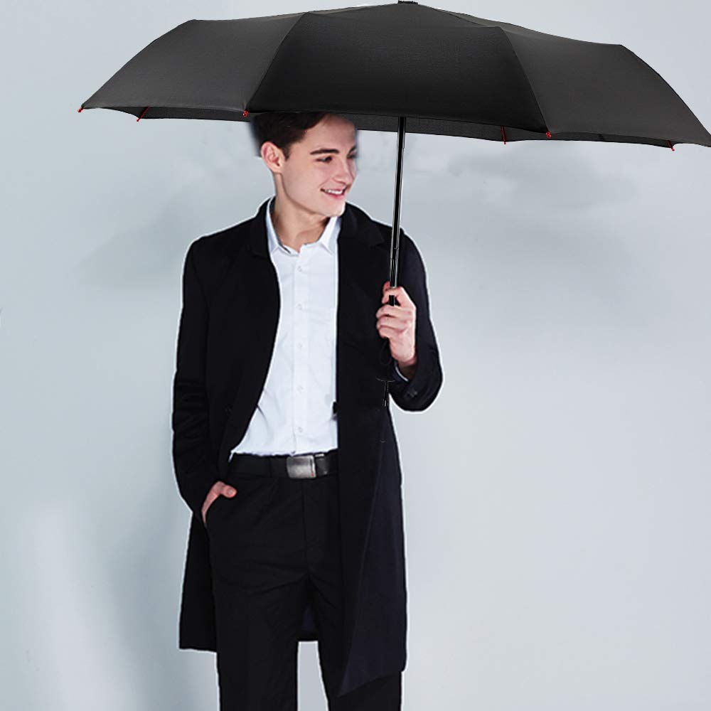 265 г Складной Складной Ручной 8 Konciwa Складной Для Солнечной или Дождливой Тефлоновый Супер Вода Включает Чехол [Расширенная Версия] Зонт, Мужской, Легкий,