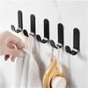 1pcs Metal Hooks Strong Self Adhesive Wall Hanging Toilet Clothes Hanger Bathroom Door Back Punch Free Sticky Hooks Coat Hook