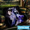 1PC Custom Name Corpse Bride Art Throws Blanket Flannel Blankets for Couch Bed Gifts for Men Women Travel Picnic Christmas fan Gifts