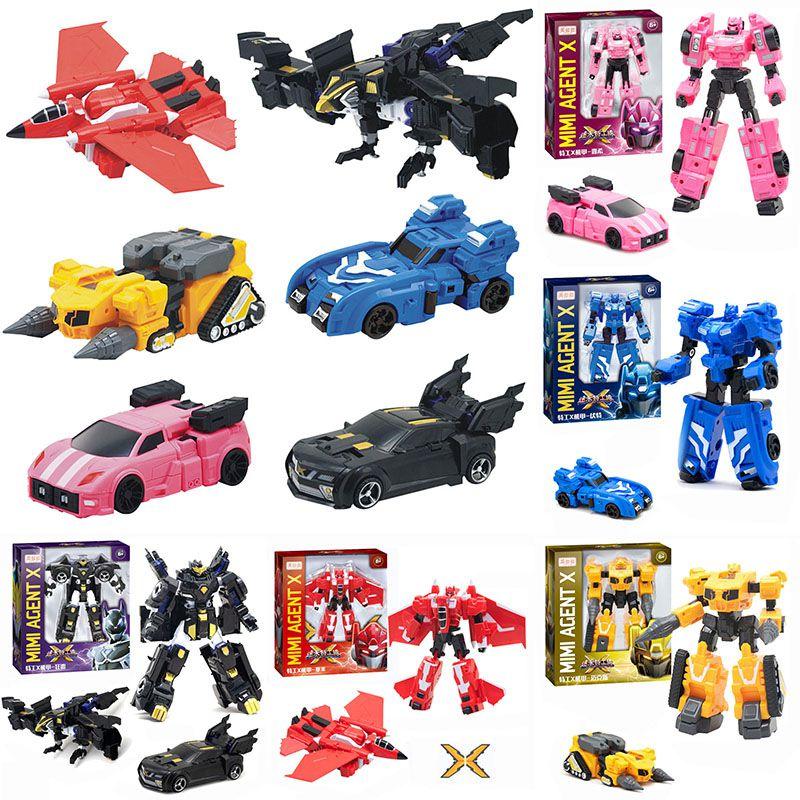 Miniforce X Lucybot Colorful 4 In 1 Transformer Car Robot Toy For Kids