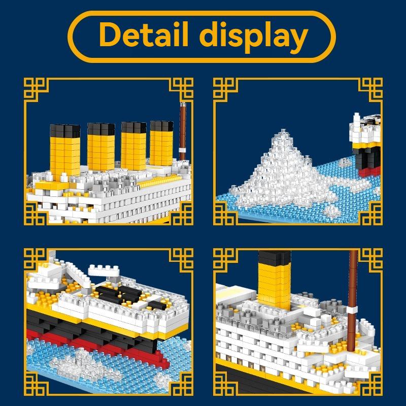 Нетоксичный Творческий DIY Модель Корабля Титаник Строительный Блок Moc Титаник Строительный Блок Для Детских Игрушек Подарок на День Рождения Рождество 2500 шт.
