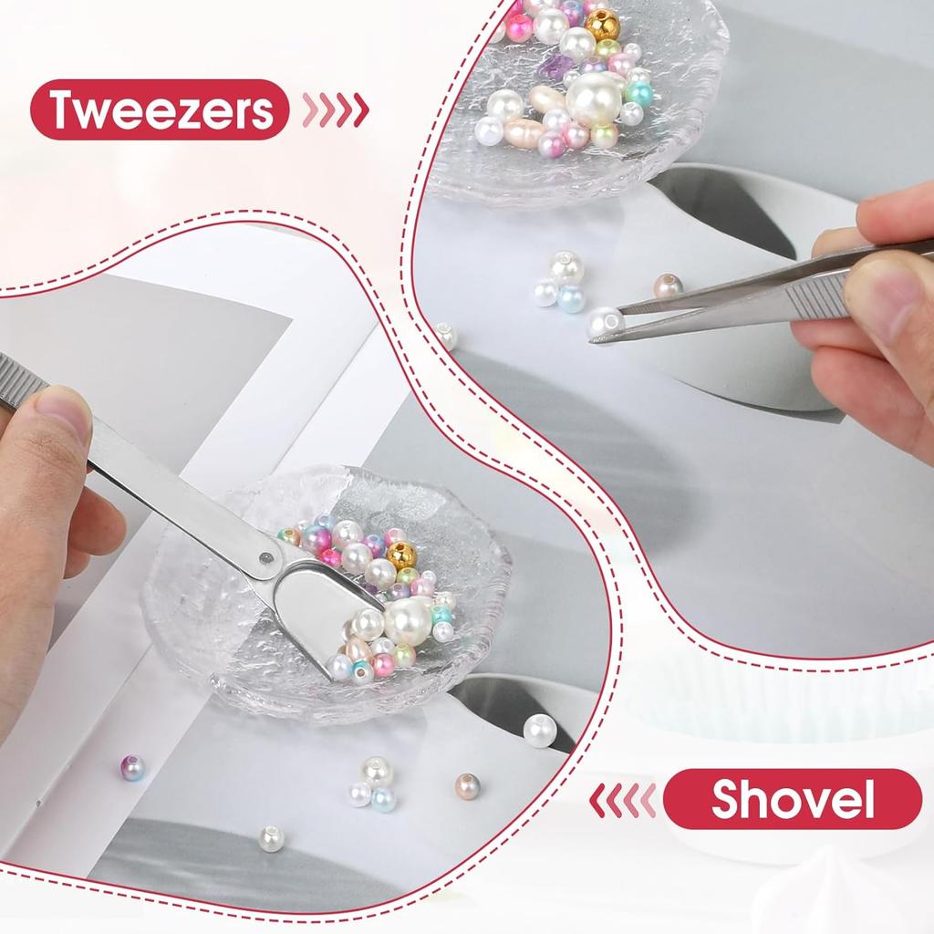 2pcs Sprinkles Tools for Cake Decorating, 4 Claw Sprinkle Pen Pearl Grabber Cake Decorating Tools Set Stainless Steel Cookie Decorating Tweezers with