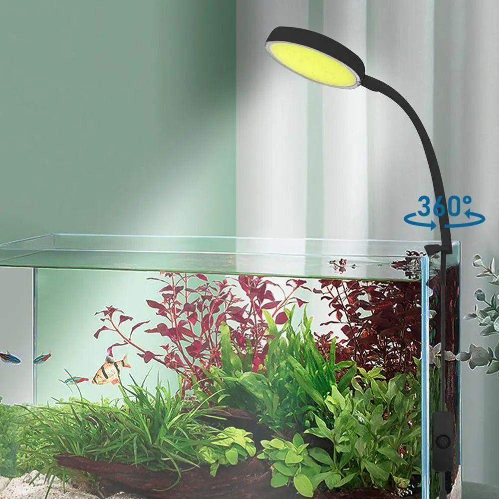 Rotatable Water Grass Tank Spotlight Clip on Swivel Aquarium Lamp LED Fish Tank Light  Planted Tank