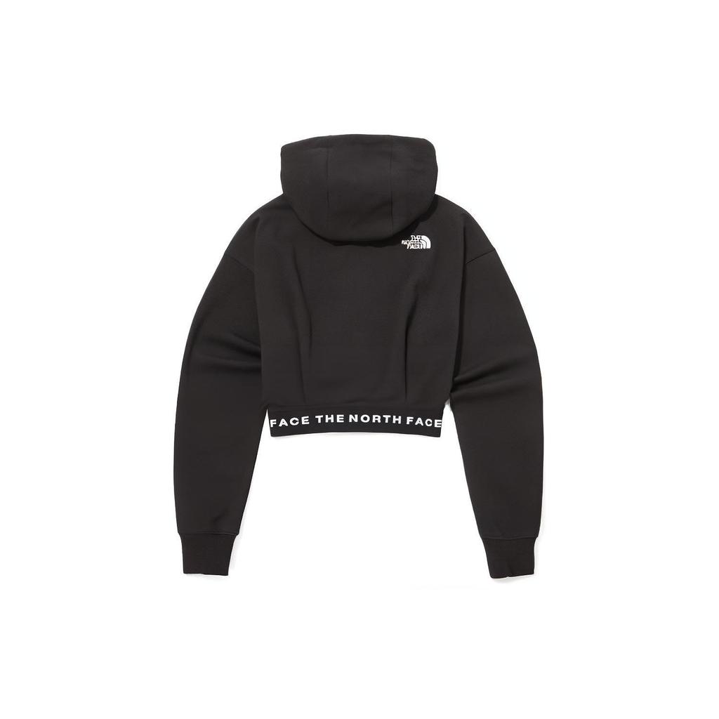 The North Face Letter Print Zipper Hoodie Long Sleeve Sweatshirt Women sweatshirt Black NJ5JP80K