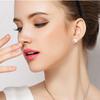 925 Silver Four-Leaf Clover Heart Stud Earrings for Women Wedding Party Jewelry