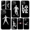 Футболист Футбольное Искусство Роскошная Защита Мягкий Чехол Для Телефона Для iPhone 13 15 14 12 11 Pro MAX XR X SE XS 7 8 Plus Полное Покрытие