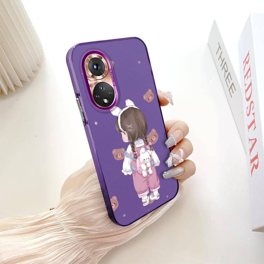 Раскрашенный узор, разноцветный, серебристый, двусторонний твердый корпус, противоударный противоударный чехол для телефона для Huawei Honor Infinix Tecno iPhone