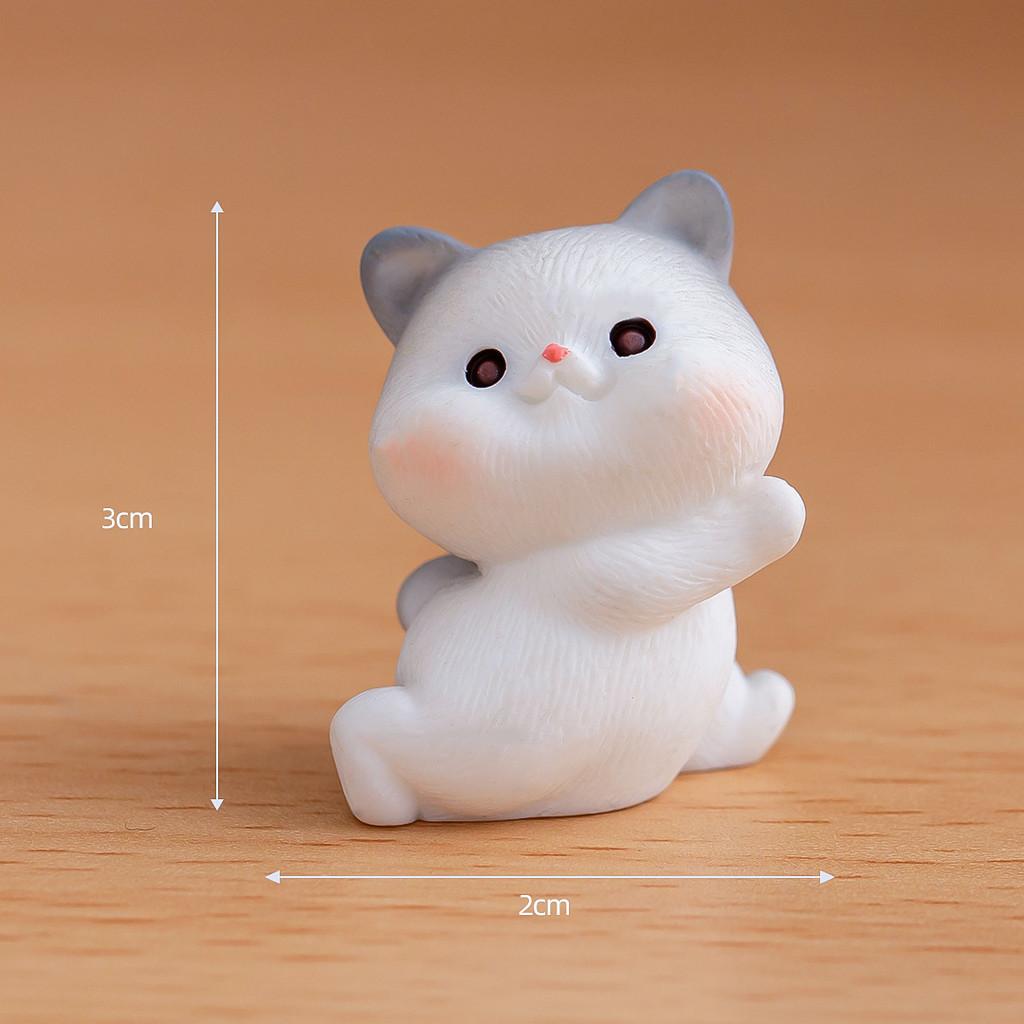Adorable Resin Cat Figurines For Diy Miniature Gardens Cute Desk Decor
