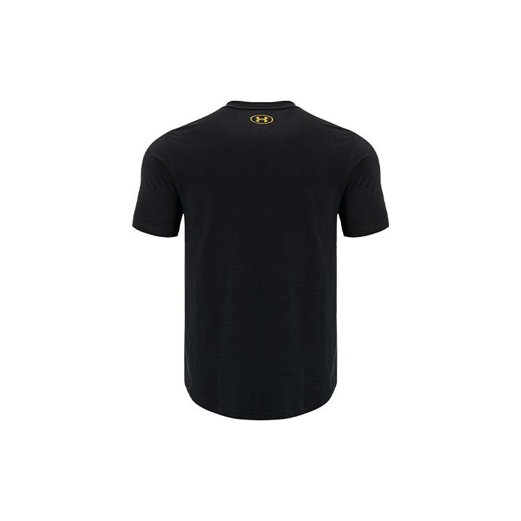 Under Armour Черная футболка Adam Graphic 2 American Vintage Letter Print с круглым вырезом и коротким рукавом для мужчин 1377758-001