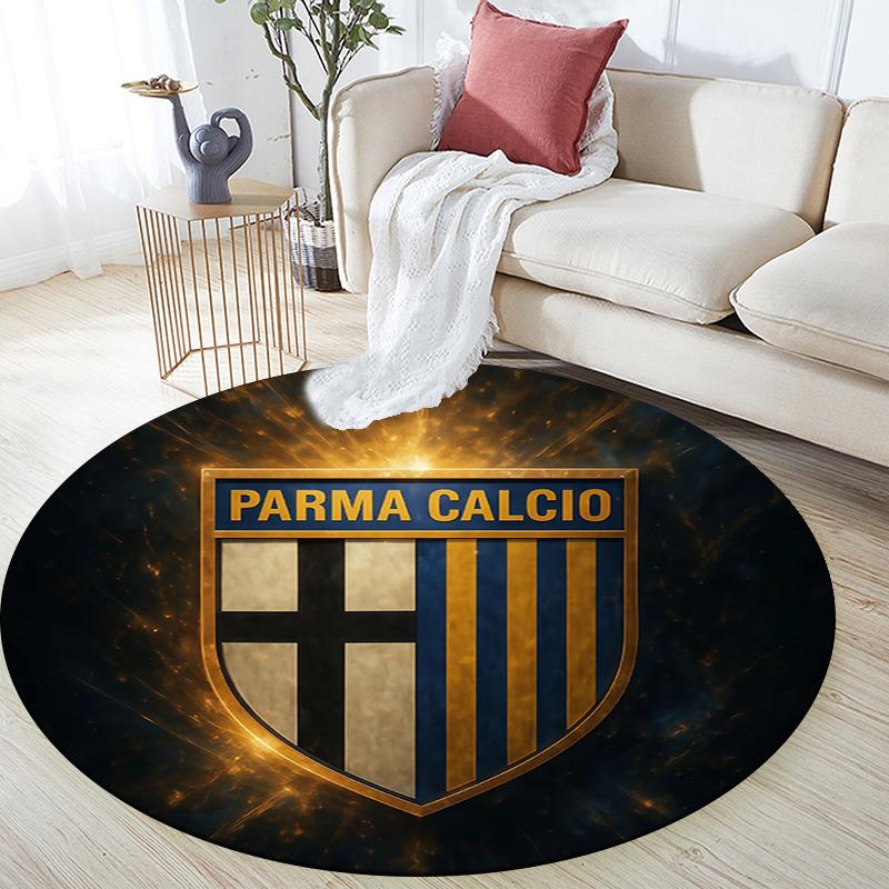 Parma Calcio,Round Area Rug,Carpet Rug for Living Room Bedroom Sofa Playroom Decor,Non-slip Floor Mat