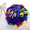 1pc Colorful Creatures: A Whimsical Gathering Umbrella with Plastic Handle,Suitable for All Seasons Home Travel Outdoor UmbrellaM970