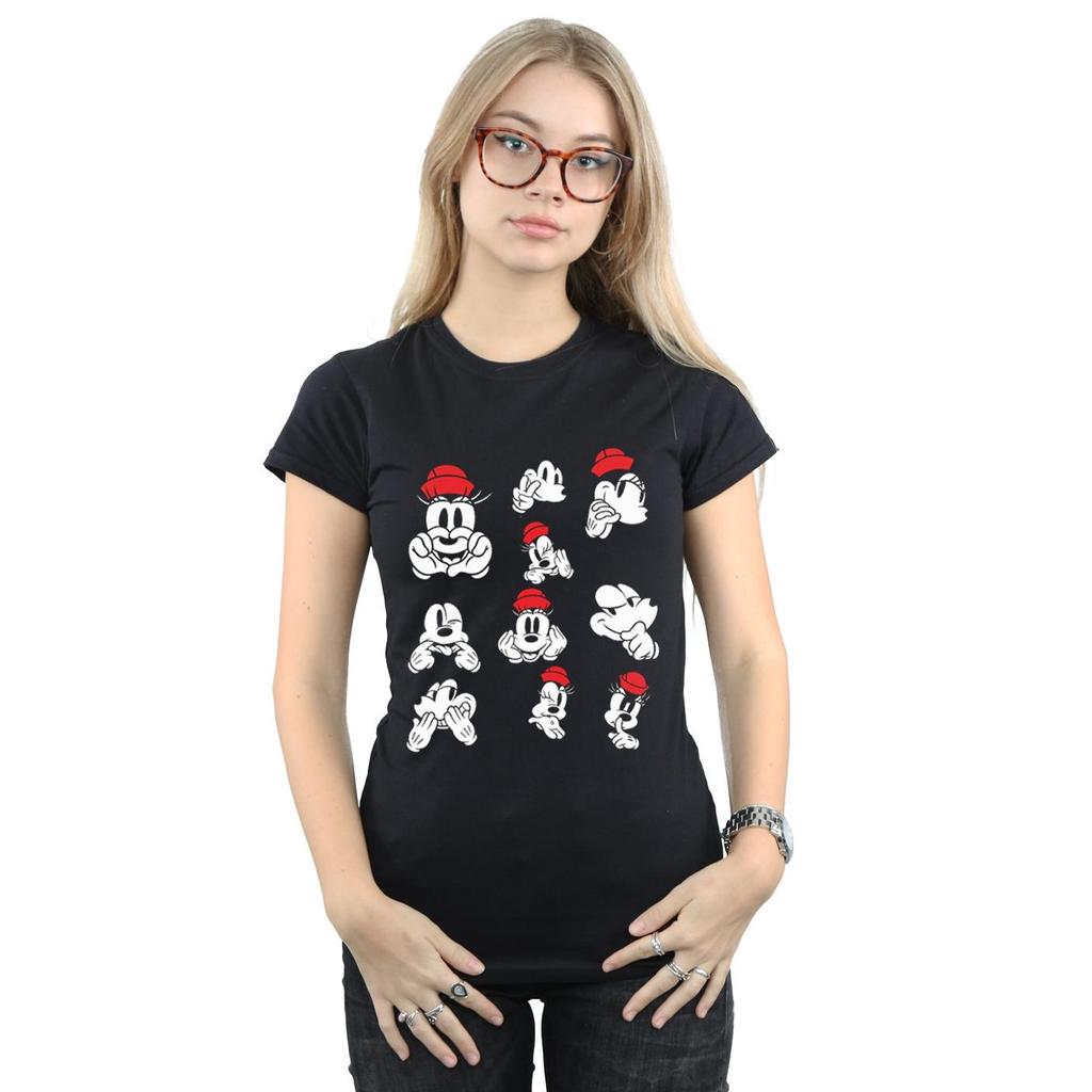 Disney Womens/Ladies Minnie Mickey Photo Poses Cotton T-Shirt