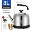 Large Capacity Stainless Steel Electric Kettle with Whistle & Automatic Power-Off, Keep Warm Function, Household Teapot