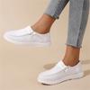 Women's Lace Up Loafer Shoes Casual Canvas Lightweight Slip On Shoes, Women's Outdoor Footwear