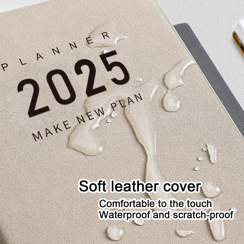Ежедневник для школьников из толстой кожи формата А5, годовой график на 2025 год, деловой блокнот, ежедневник на 365 дней, заметки, блокнот, 200 листов