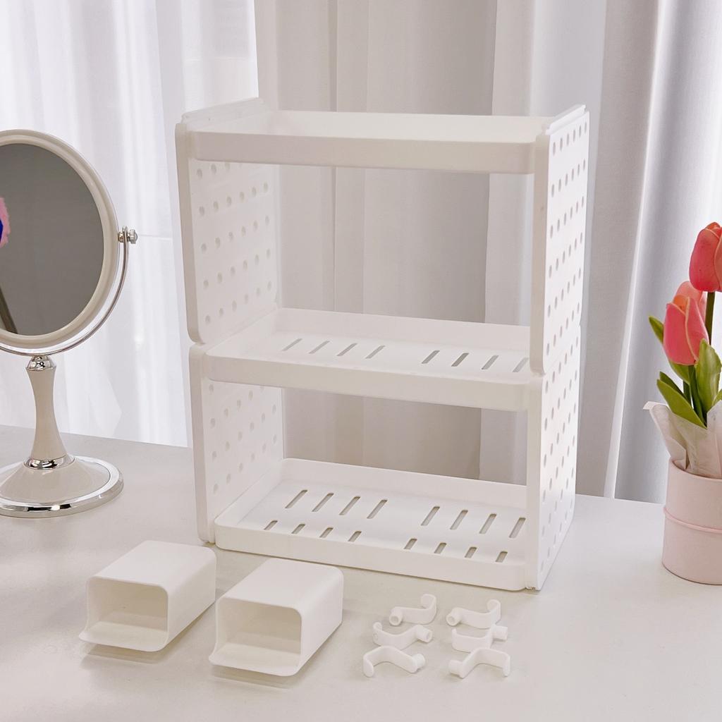 Kawaii Минималистский настольный органайзер для хранения вещей с крючком, держатель для ручек, студенческое общежитие, канцелярские принадлежности, косметика, полка для хранения разных вещей