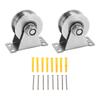 2 Pcs Wheel Pulley 100KG Bearing Quiet Smoothly Stainless Steel Single Pulley Block for Wall