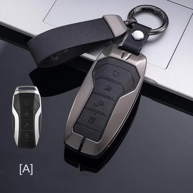 Car Key Protective Case Leather Metal Case Car Remote Smart Key Case for BYD Song Plus Atto 3 Han EV Tang DM Qin Seal Dolphin