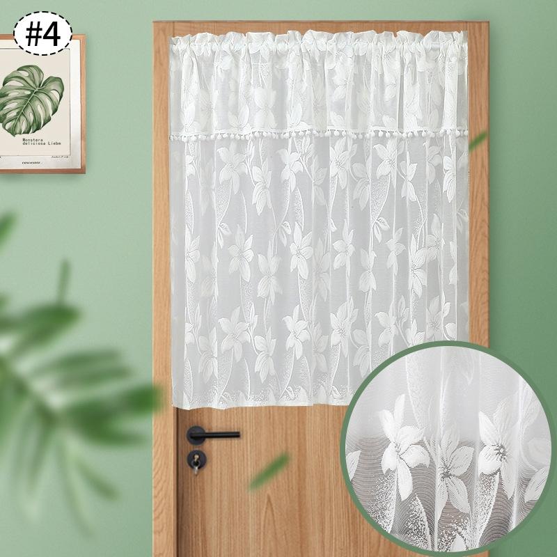 Короткие белые кружевные шторы, полузанавески для кабинок, декоративные оконные шторы, шторы для дома, кухонные принадлежности для гостиной