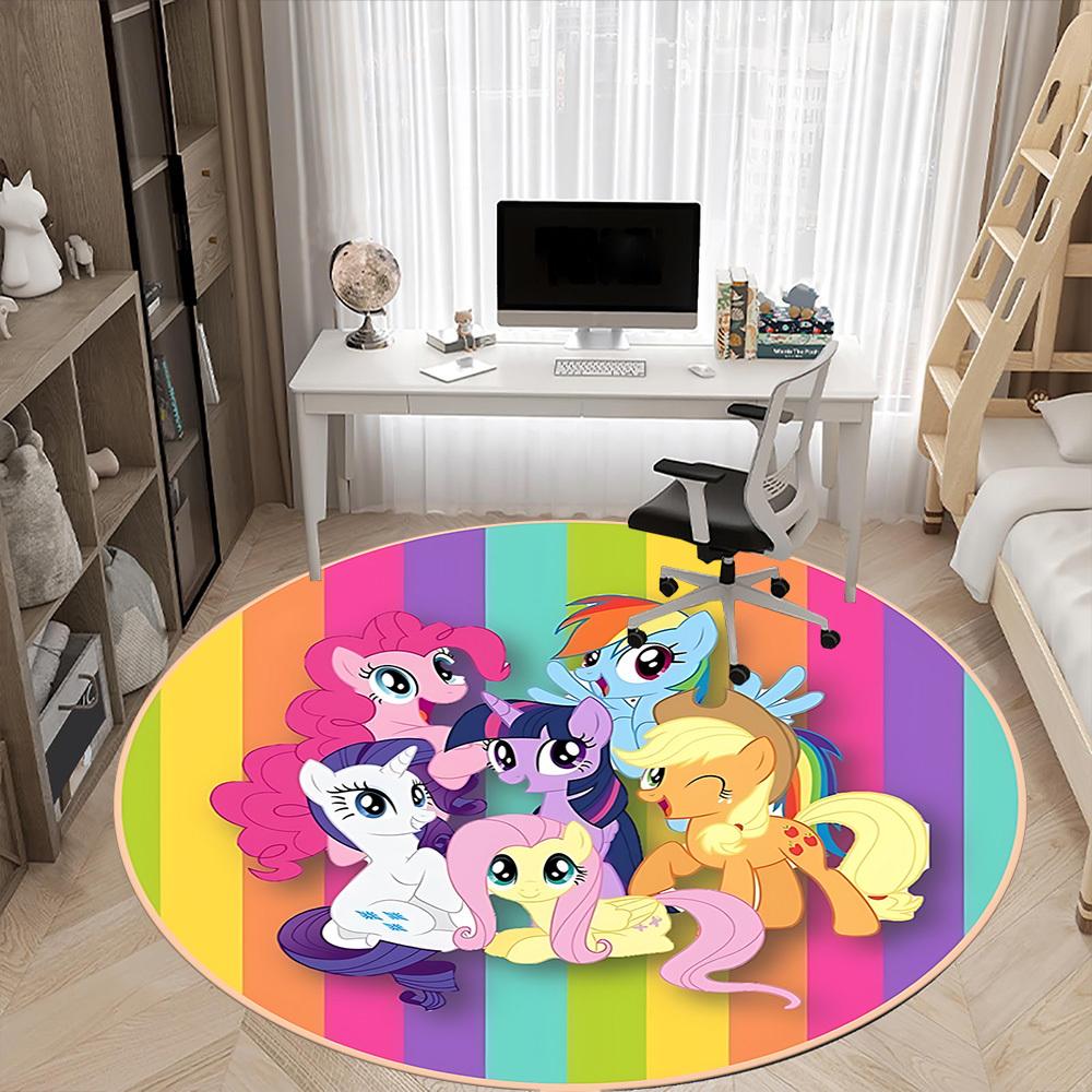 1PC My Little Pony Office Round Rug, Non-slip, Soft and Durable Office Rug for Interior Decoration, Perfect for Office yy250915114