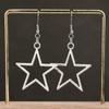 Серьги-подвески в стиле хип-хоп серебристого цвета с полой звездой для женщин, серьги-капли в стиле панк Y2K с пентаграммой и звездой, очаровательные праздничные украшения