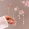 Romantic Chinese Style Hair Accessories For Women Girls Sweet Versatile Flower Tassel Hairpin Simple High-End Hair Stick Gifts
