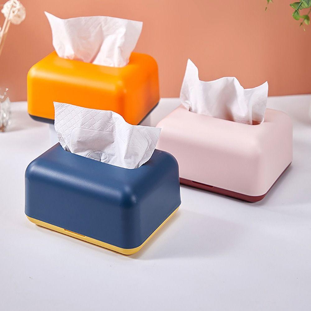 Large Storage Napkin Holder Plastic Car Tissue Box New Paper Towel Box