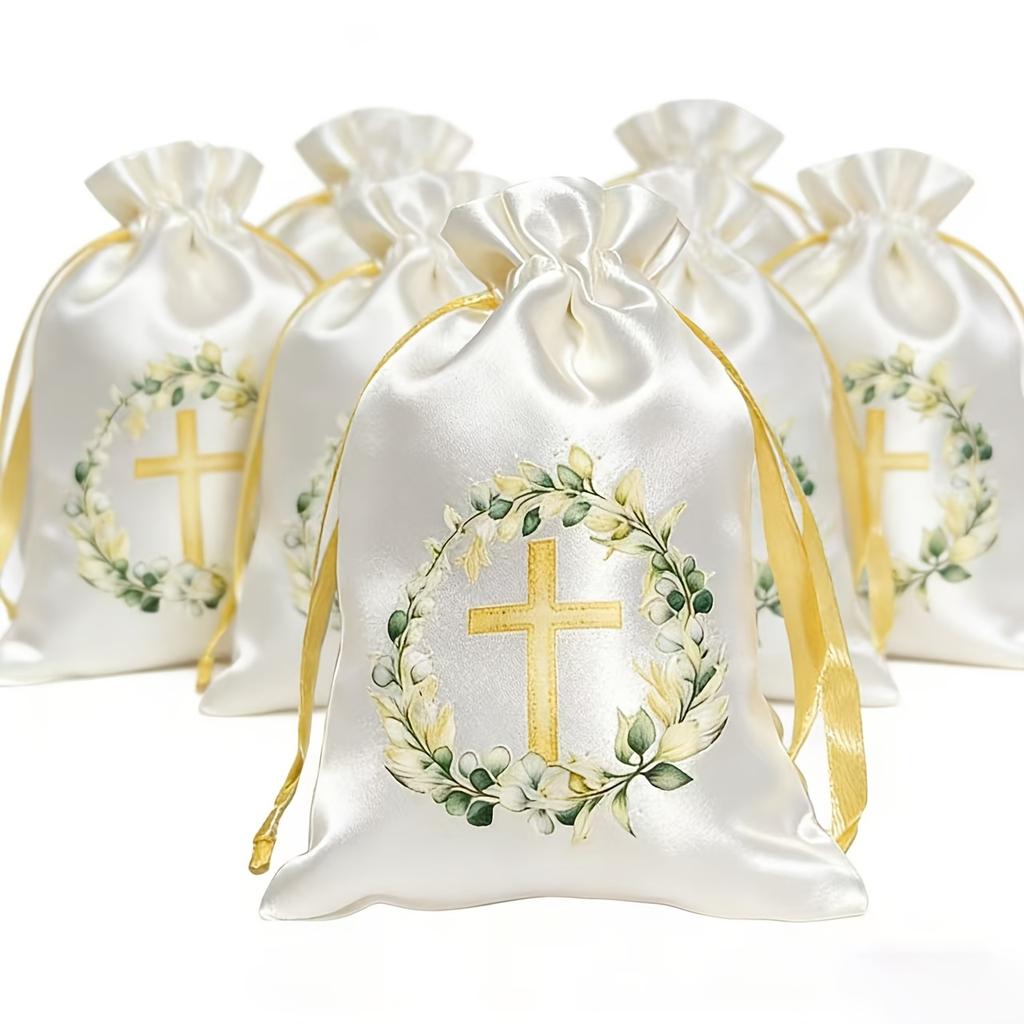 15Pcs/30Pcs Gift Set For Her/Him, Drawstring Gift Bag. Suitable For First Communion, Baptism, Wedding And Birthday Gifts, And Church Gatherings