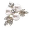 JewelVOX Brooch Pearl Stone Corsage for School Entrance Graduation Popular [JewelVOX] Ceremony, Ceremony, Wedding, Brand, Adult, Cute, Stylish, ([G]