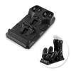 4 In 1 Charger for PS Move/PS4 Controller Gamepad Powered By Host USB, Fast Charging Base, with Charging Status Indicator, Controllers Organizer