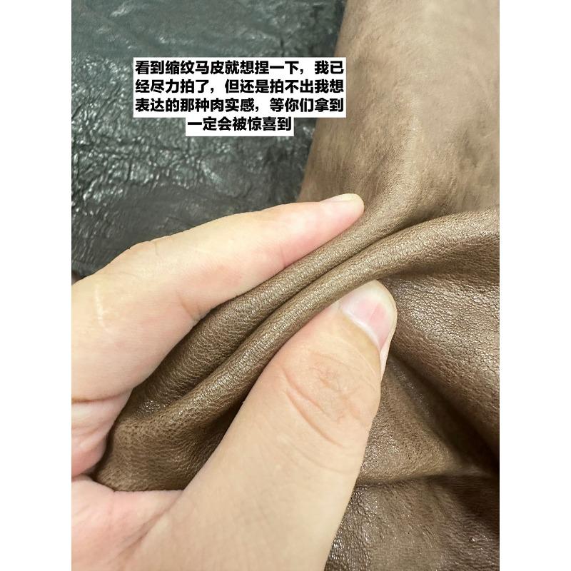 [] Wang Fried Grade~ Washed Shrinking Horse Leather Folded Cigarette Elastic Chelsea Boots Women's Short Boots