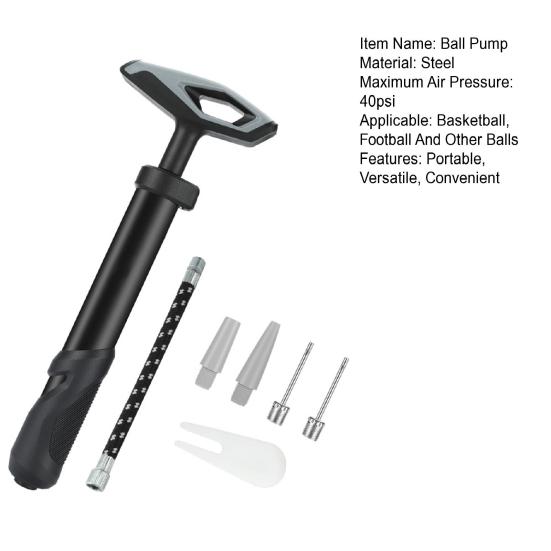 Насос для мячей Спортивный насос для мячей с иглами Насадка-удлинитель шланга Ручной воздушный насос Комплект для гимнастических мячей Волейбол Баскетбол Регби Шар