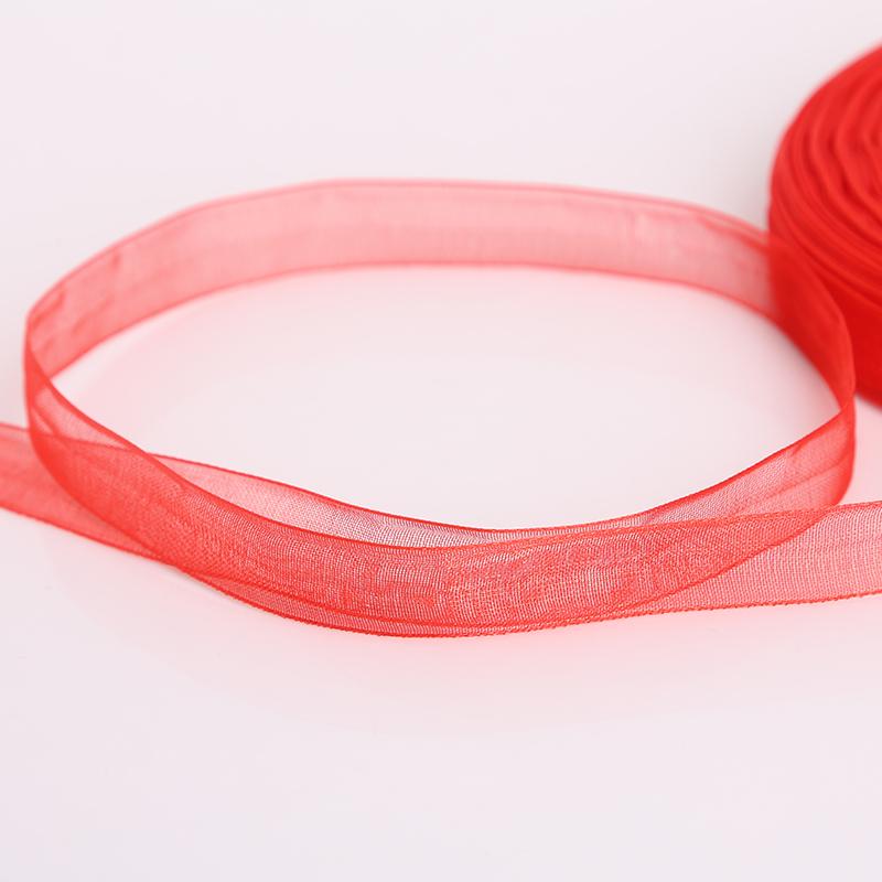 Лента из органзы прозрачная для DIY, 12 мм, 50 м
