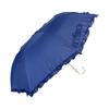 For Both Sun and Rain Folding Ribbed Jambu UV Navy Rain, Parasol, Umbrella, Umbrella, Ladies' 55cm, One-touch Umbrella, Stylish, Ruffled, Lightweight,