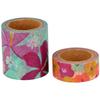 Masking Tape - Color Block - Flowers - 15 + 38 Mm - 5 M - 2 Pcs