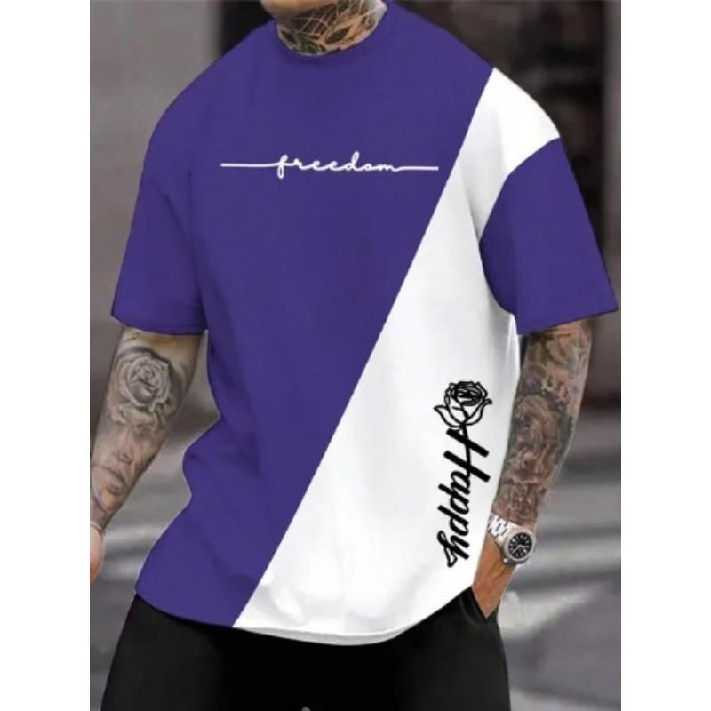 Летний круглый вырез с 3D-принтом, модные повседневные мужские футболки с коротким рукавом