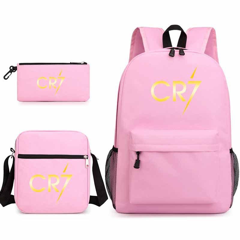 Youth Fashion Backpack Shoulder Bag Pencil Case Children'S Student School Bag 3-Piece Set