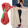 Jumping Rope Wood Handle Adjustable Strong Flax Weaving Long Rope Fat Burning Professional Adult And Children Fitness Exercise
