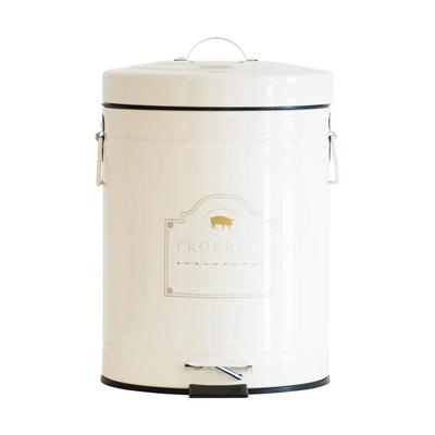 Мусорное ведро в форме ампулы, стильный 5-литровый контейнер для мусора для гостиной, столовой, спальни, кухни, с крышкой, педального типа, кухонные принадлежности цвета слоновой кости, компактный, Choupre Spree, размер M