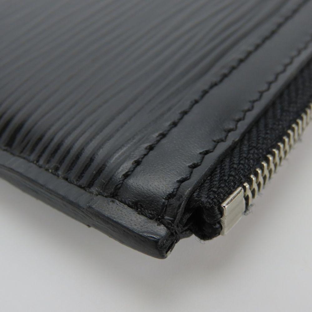 Used LOUIS VUITTON Coin case Pochette Cre M66602 Epi Leather Noir black Multi pouch