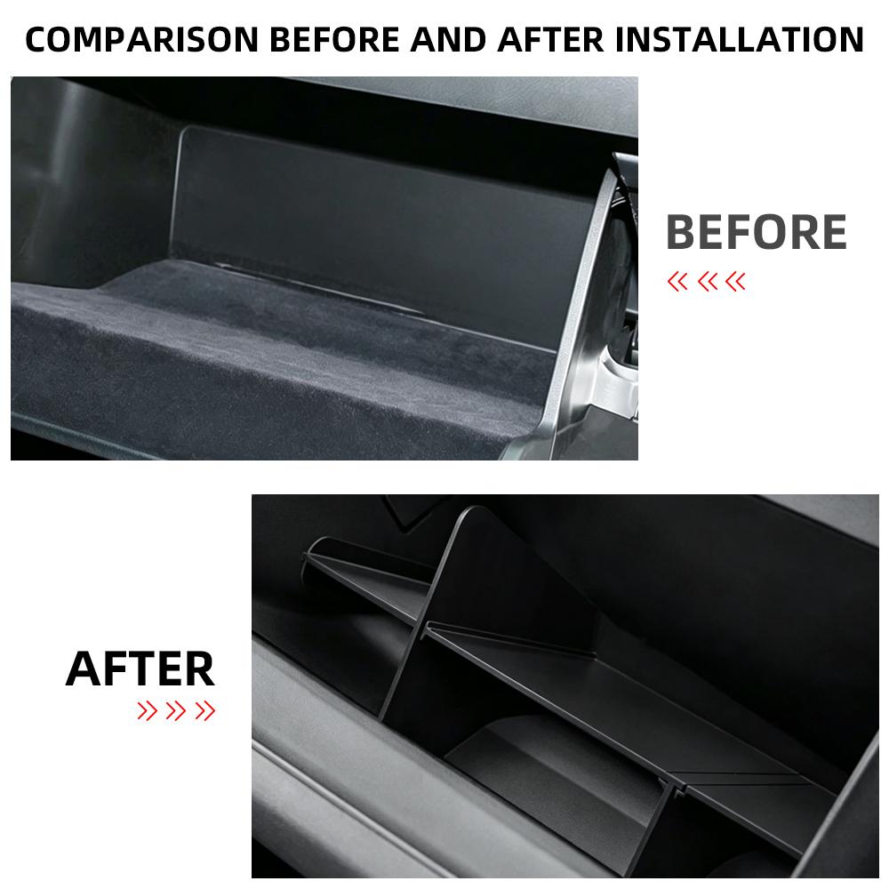 Car Glove Box Separator Divider Organizer Tray for Ford Maverick 2022-2026 LHD Glovebox Storage Partition Interior Accessories