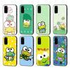 HK18 Cute Keroppi Black Sofe Case for Samsung Note 20 Lite S24 Ultra S23 A03 A05 A06 A11 A71 A15 A16 A13 A24 A25 A33 A52 A53 A50 M55 M35 Plus