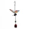 Metal 3D Butterfly Pendant Vintage Painted Hanging Decoration Craft Wind Chime  Scenic Spot