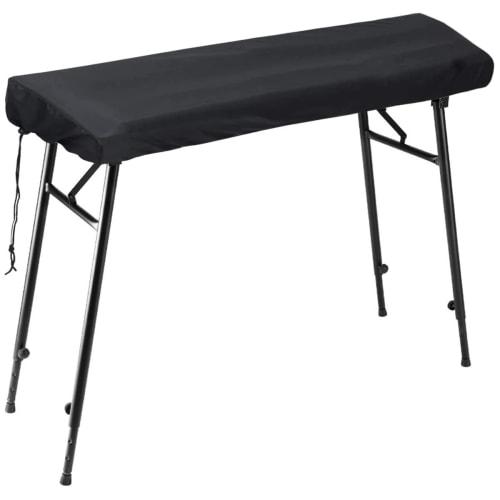 Dodtazz Electronic Piano Keyboard Cover, Black, Adjustable, Soft and Smooth Fabric, Protective Piano Cover (88 Keys)