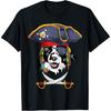 Border Collie Pirate Funny Halloween Collie Sheepdog T-Shirt